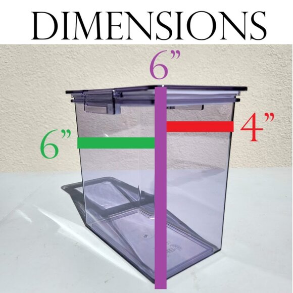 The Home Edit Medium Canister Food Storage Container Clear 4" x 6" x 6" Pantry K - Picture 3 of 8